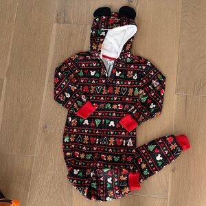 Disney Parks Christmas Black and Red Holiday Onesie